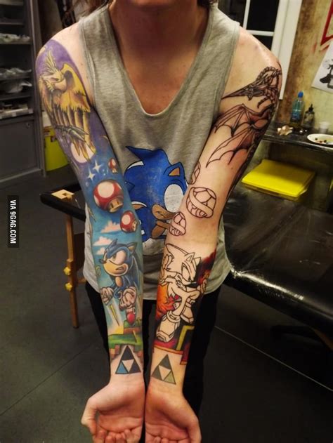 Awesome Sonic Tattoos Cartoon Tattoos Sleeve Tattoos Geek Tattoo