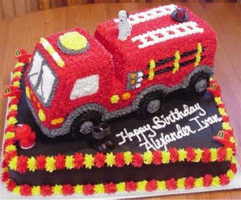 Fire Truck Birthday Cake For Son Of A Fireman Birthday Cake For Son