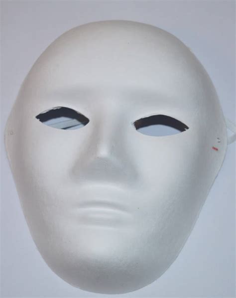 Full White Mask Plain Masks Fancy Dress Masquerade Party Etsy Uk