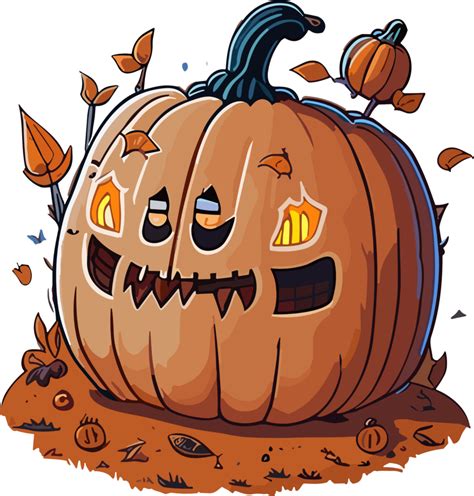 Jack O Lantern Halloween Pumpkin Ai Generative 27509615 Png