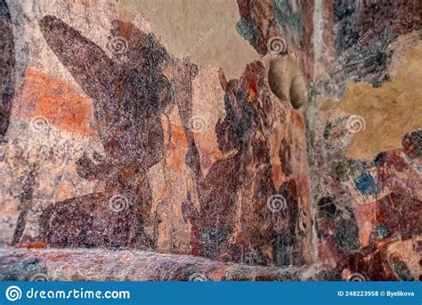 Ancient Murals In Temple Of Paintings Of Bonampakmexico Editorial