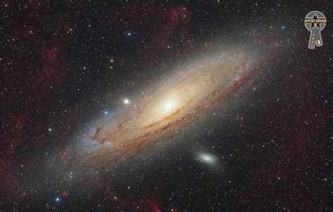 Andromeda Galaxy And Hydrogen Clouds Apod Grag