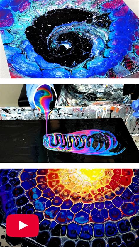 Galaxy Acrylic Pouring Compilation 5 Beautiful Techniques For Space