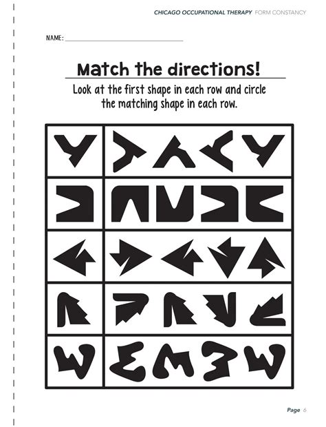 Visual Motor Activity Worksheets Chicago Occupational Therapy Visual