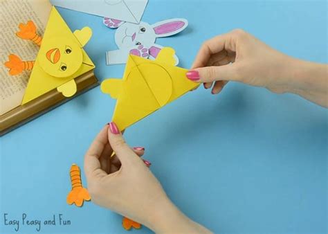 Easter Corner Bookmarks Bunny And Chick Template Easy Peasy And Fun