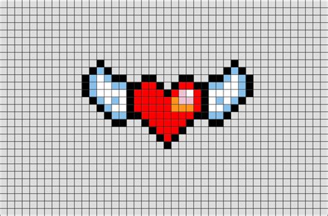 Winged Heart Pixel Art Brik