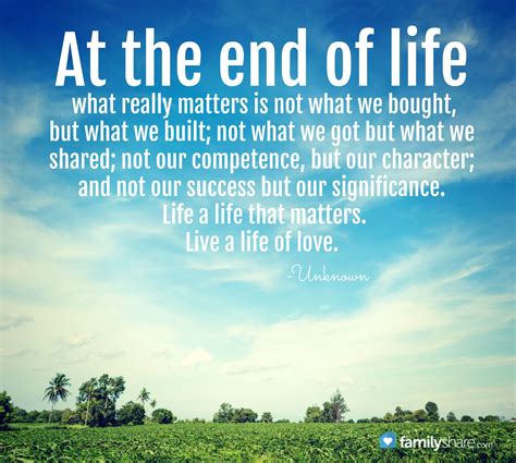 At The End Of Life What Really Matters Is Not What We Bought But What