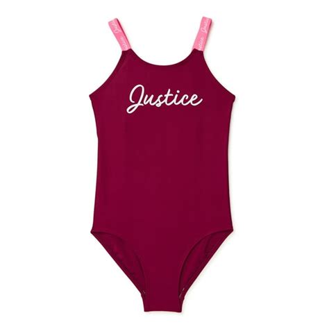 Justice Justice Girls One Piece Signature Swimsuit Sizes 6 22 Plus
