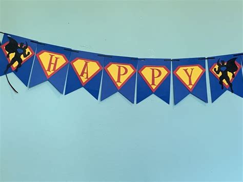 Superman Banner For Your Birthday Party Etsy Birthday Party Frozen