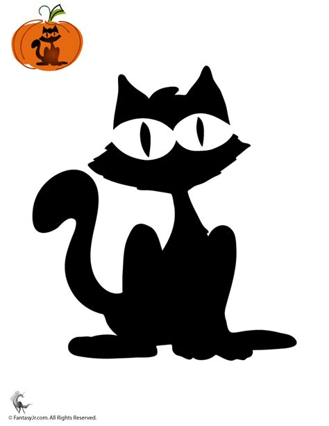 Black Cat Pumpkin Stencil Woo Jr Kids Activities