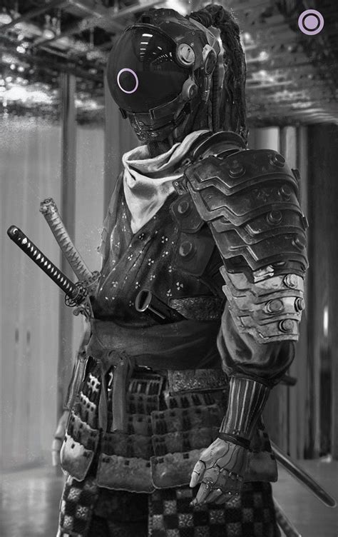 Artstation 〇 S Lpis Cyberpunk Art Samurai Cyberpunk Character