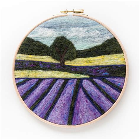 Painting With Wool Needle Felting Kit Lavender Fields