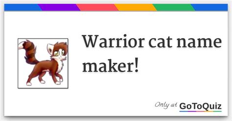 Warrior Cats Shadowclan Name Generator