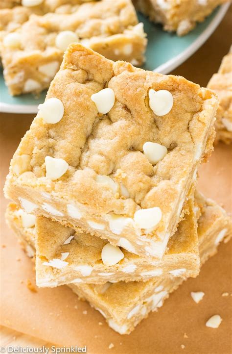 White Chocolate Blondies Deliciously Sprinkled