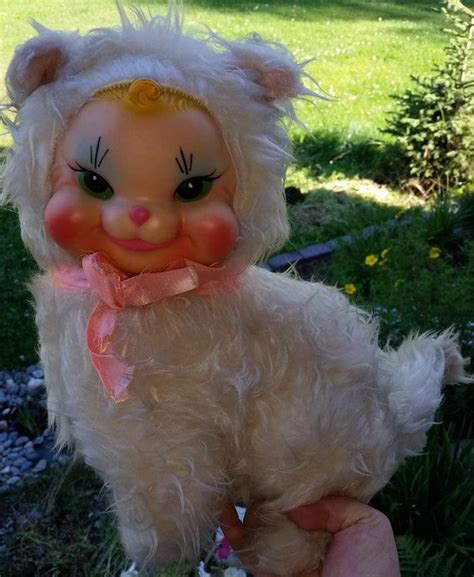 vintage rubber face the rushton company kitty cat stuffed animal