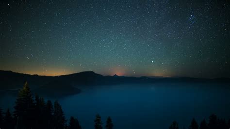 Milky Way And Stars At Crater Lake National Park Oregon Image Free