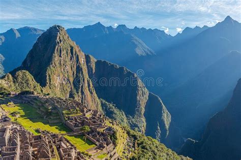 Machu Picchu Sunrise Peru Stock Image Image Of Landmark 196165327