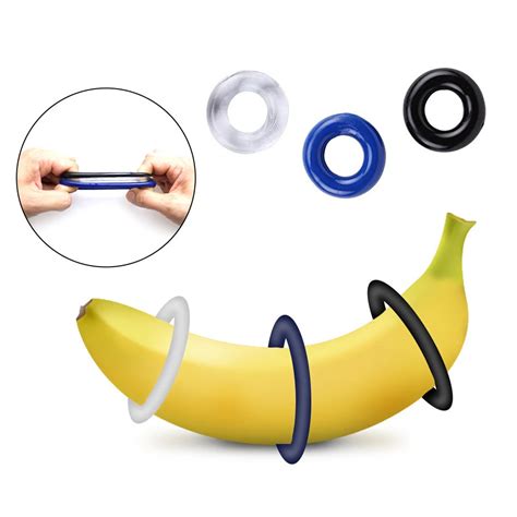 3Pcs Penis Ring Cock Rubber Rings Penis Enlargement Sex Toys