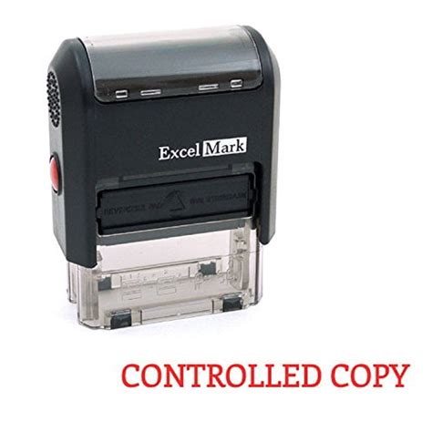 Controlled Copy Self Inking Rubber Stamp Red Ink Excelmark A1539