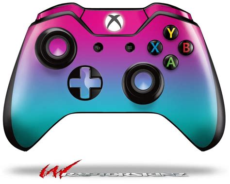 Smooth Fades Neon Teal Hot Pink Skin For Xbox One Controller Ebay