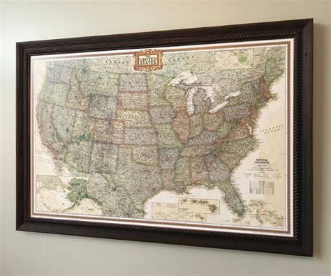 Personalized United States Push Pin Map Shown With Rustic Dark Etsy