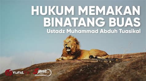 Hukum Memakan Binatang Buas Dalam Islam Ustadz Muhammad Abduh Tuasikal Youtube