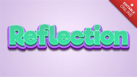 Reflection Text Effect Generator Textstudio