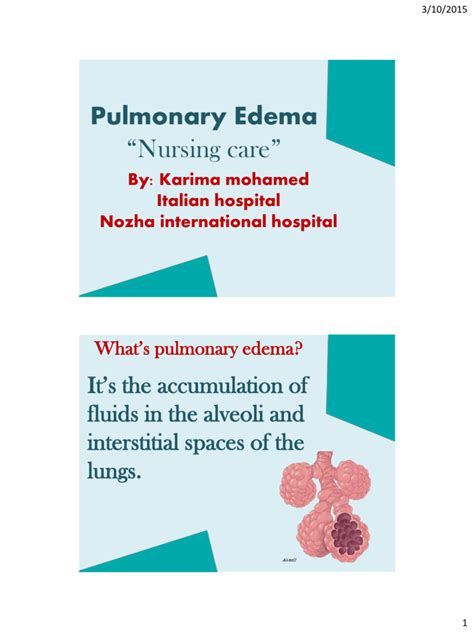 Pulmonary Edema Nursing Care