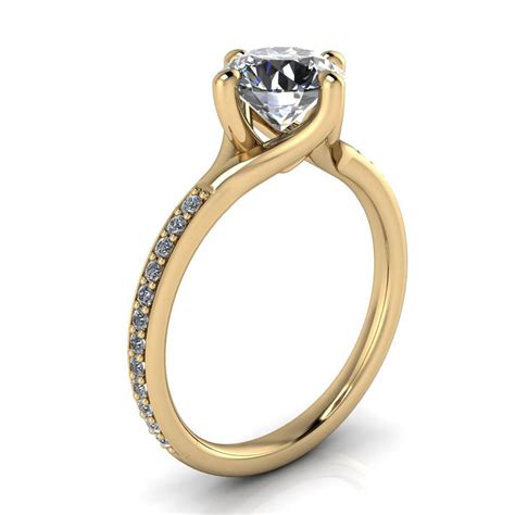 Compass Set 125 Ct Center Moissanite Engagement Ring North