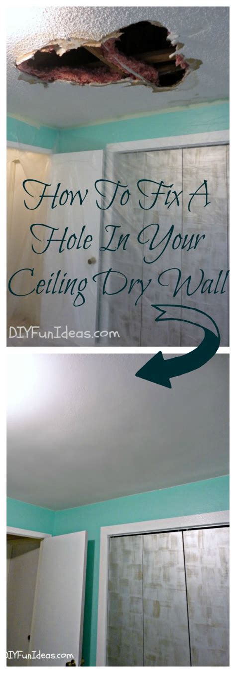 How to fix a hole in the wall easy. HOW TO REPAIR A HOLE IN YOUR CEILING DRYWALL