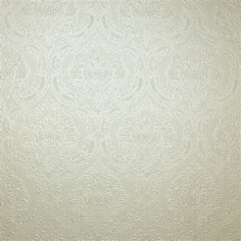 Fabrique Mid Damask Stria Wallpaper Cream Gold