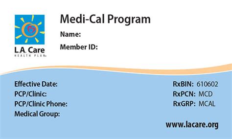 Medi Cal Id Card La Care Health Plan