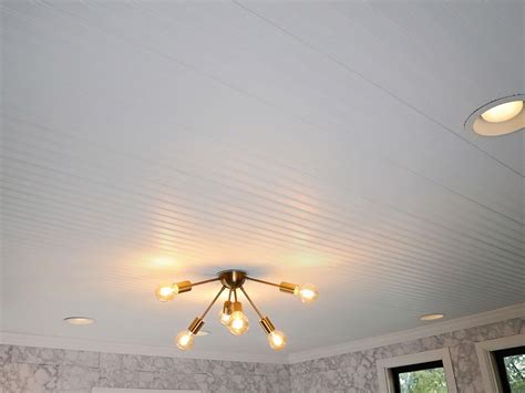 Okay so i should have painted the frame before putting the panels in. How to Replace a Drop Ceiling With Beadboard Paneling | DIY