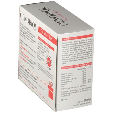 Oenobiol Minceur Topslim® 3 En 1 Pêche 14 Pcs Shop Pharmaciefr