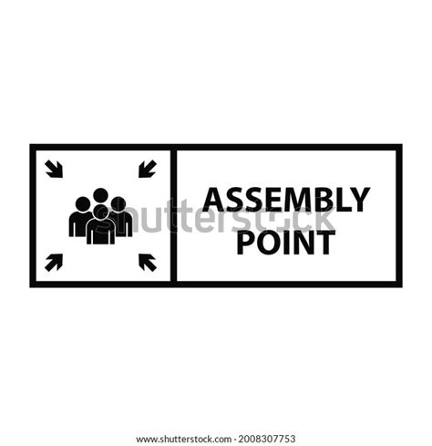Assembly Point Sign Vector Logo Design Stock Vector Royalty Free
