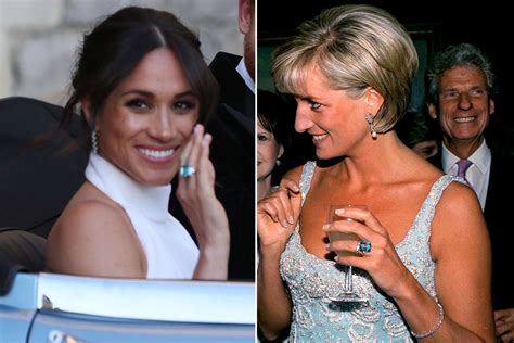 Meghan Markle Wears Princess Dianas Aquamarine Ring