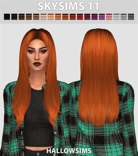 Sims 4 Hairs ~ Hallow Sims Skysims 11 Hair Retextured