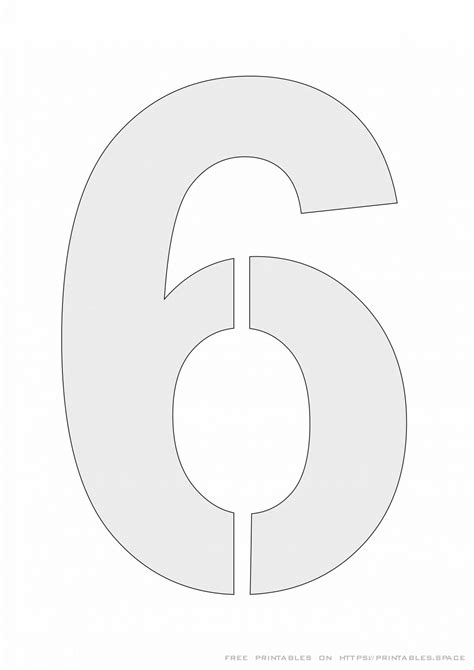 Printable Number Stencil