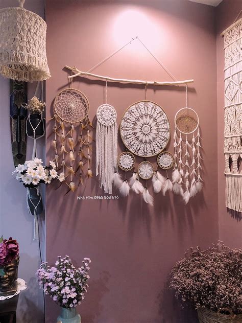 White And Brown Dream Catcher Wall Hanging Large Etsy In 2020 Dream