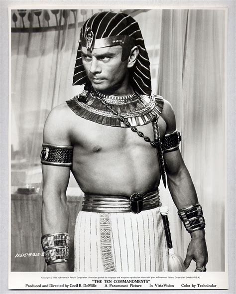 yul brynner in the ten commandments 1956 vintage orig photo barechested actor yul brynner