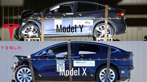 Crash Test Tesla Model Y Vs Model X In Tesla Tesla Model Vs My XXX