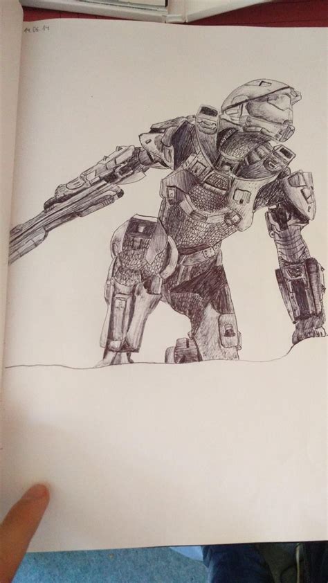 Drawing Of The Master Chief I Did 4 Years Ago Rhalo
