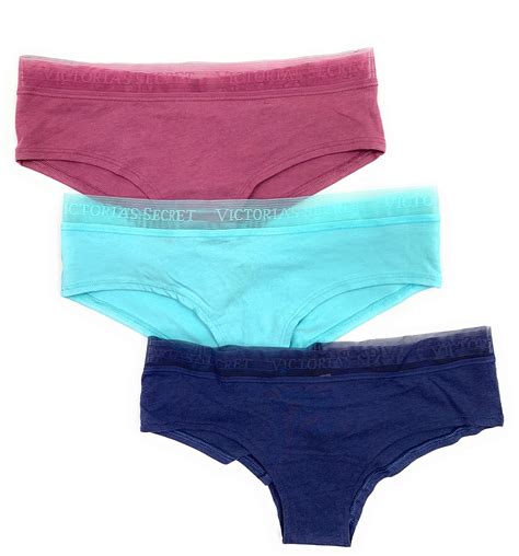 victoria s secret stretch logo cotton cheeky panties 3 pack set buy online in india at