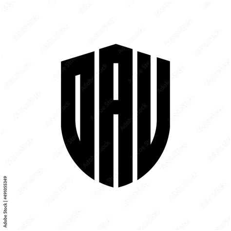 Dau Letter Logo Design Dau Modern Letter Logo With Black Background