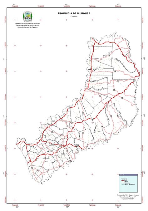 Road Map Misiones Province Argentina