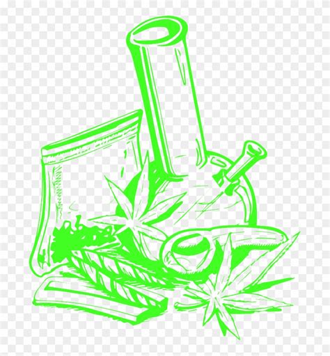 Cannabis Bong Graphic Cool Drawings Of Weed Hd Png Download