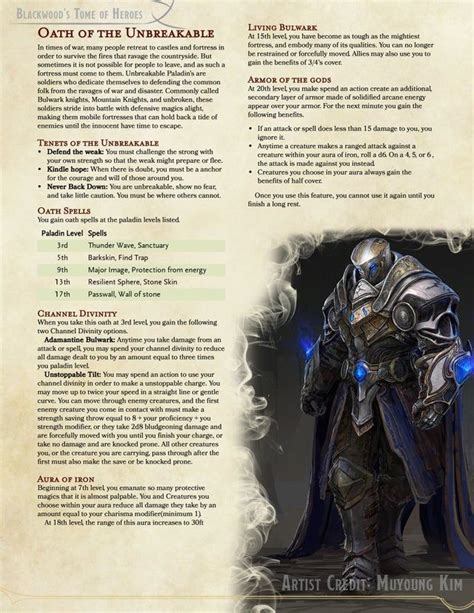 Dnd Paladin Oath Of The Ancients Margaret Wiegel