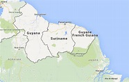 ﻿Mapa de Surinam﻿, donde está, queda, país, encuentra, localización ...