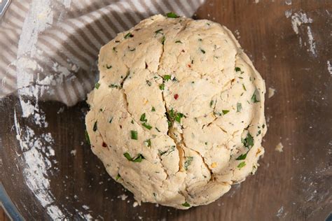 Easy Vegan Savoury Scones With Fresh Herbs And Chilli Thinly Spread