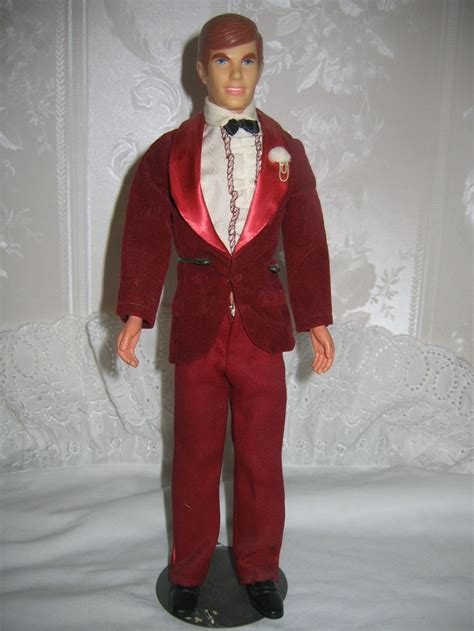 Vintage 1960s Mattel Ken Doll W Brown Hair And Tuxedo Collectible Doll